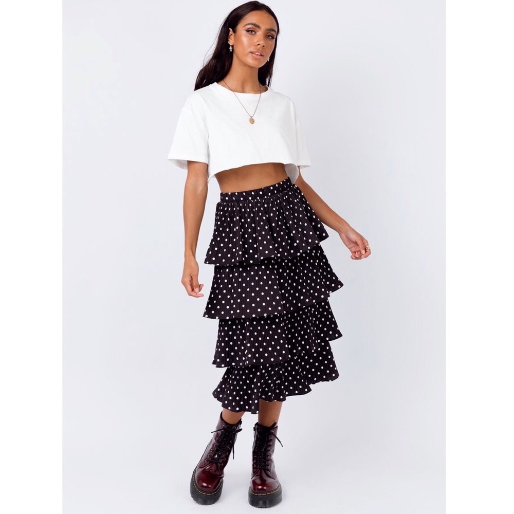 Princess Polly polka dot midi skirt